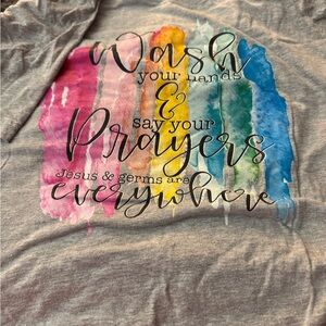 🎊 4/$20 Graphic Tee with Colorful Watercolor Design